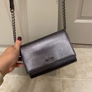 Kate Spade STADIUM APPROVED SIZE Silver Crossbody